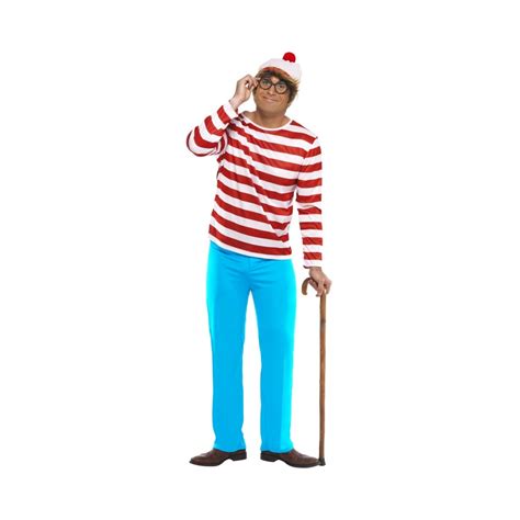 Costume Adult Where's Wally Licensed L