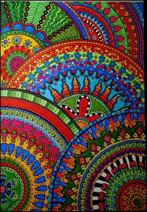 Puntillismo, dot art, point to point Zentangle Art, Zentangle Patterns, Zentangles, Mandala ...