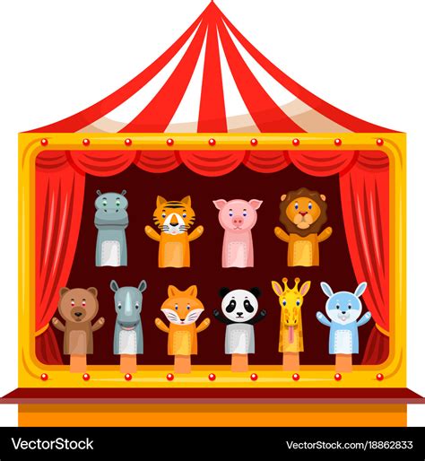 Puppet show theatre Royalty Free Vector Image - VectorStock