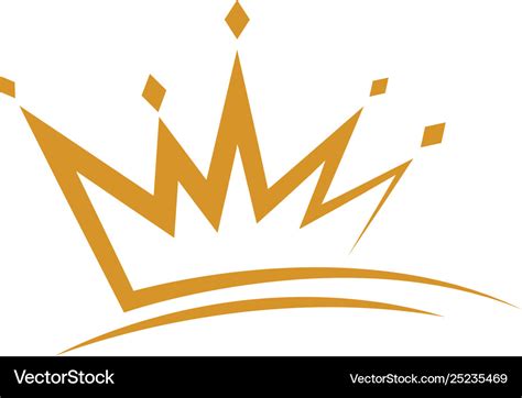 Crown logo template icon Royalty Free Vector Image