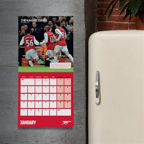 Arsenal FC 2025 Legends Square Wall Calendar | Footymania UK