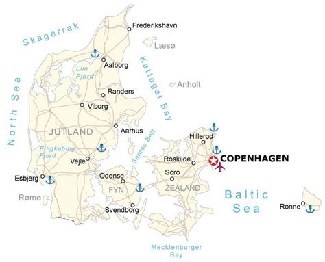 Map of Denmark - Cities and Roads - GIS Geography