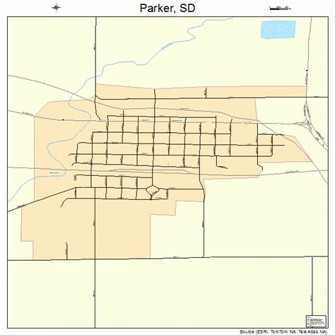 Parker South Dakota Street Map 4648380