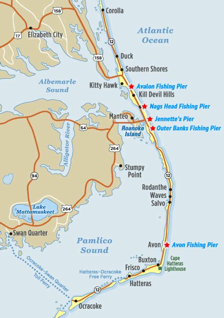 Outer Banks Towns Map