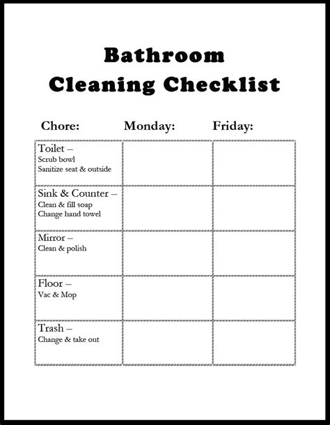 Commercial Bathroom Cleaning Checklist | charlotte clergy coalition