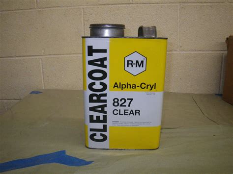 Rm 827 Acrylic Lacquer Clearcoat-nos-1 Gallon-restoration Auto Paint-new!-good!