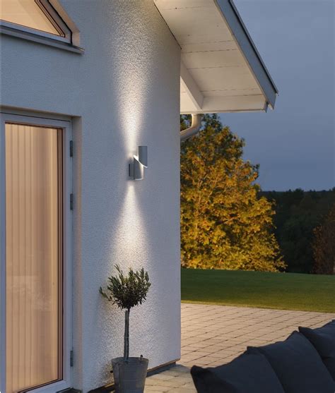 High Powered LED Exterior Up Down Wall Light - Round Design