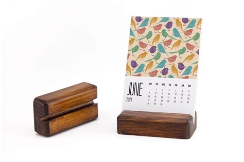 Floral Desk Calendar 2021 With Wooden Stand 2021 Desk - Etsy