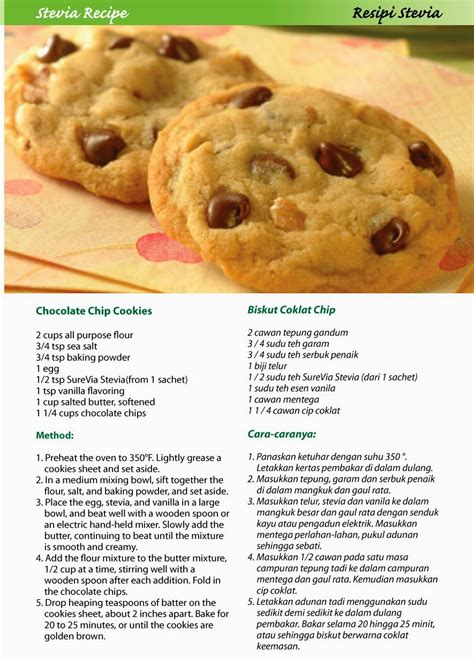 DR SWEET STEVIA: Stevia Recipe:Chocolate Chip Cookies