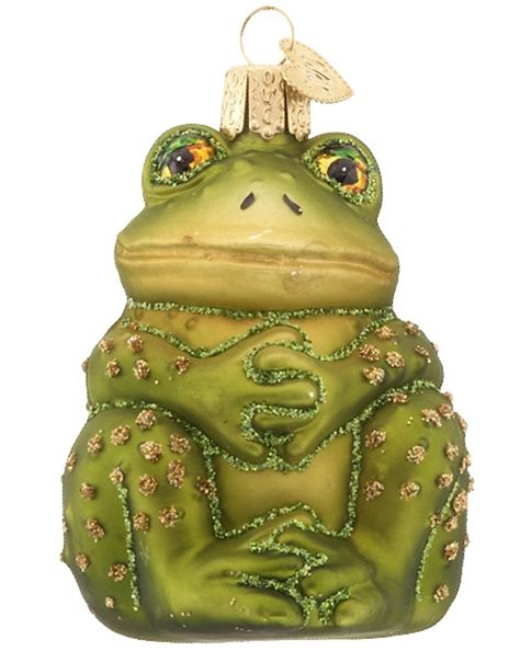 Sitting Frog Christmas Ornament - Old World Christmas Glass ...