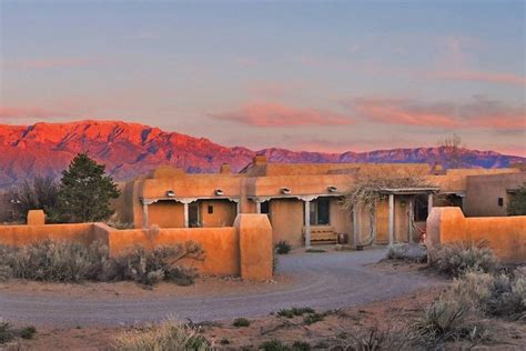 Custom Adobe Home with spectacular views of the beautiful Sandia ...