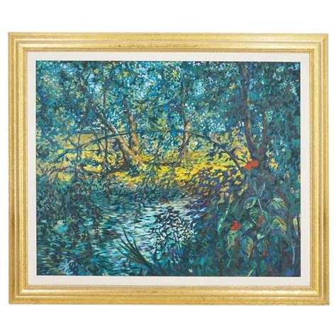 Autumn River Scene Framed Oil Painting On Canvas