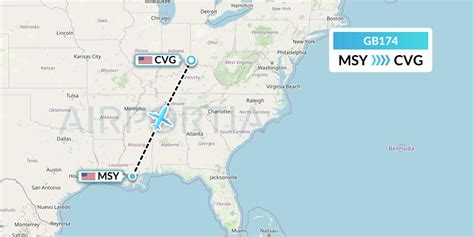 GB174 Flight Status ABX Air: New Orleans to Cincinnati (ABX174)