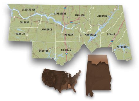 North Alabama Counties Map