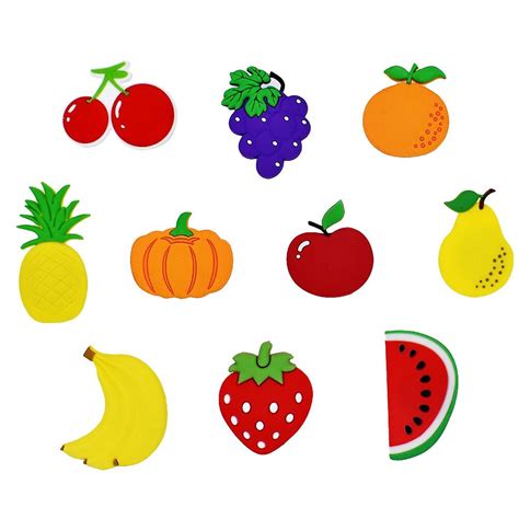 10pcs Creative Fruit Shape Fridge Magnet Sticker Magnet Cartoon Fruit - Universal