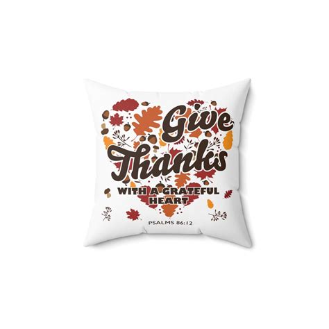 Christian Give Thanks Autumn Pillow Gift for Christian - Etsy