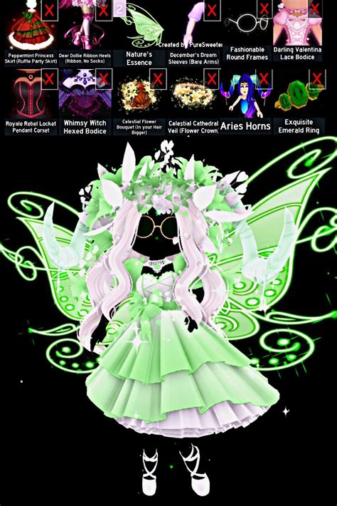 Green nature fairy Royal High fit 💚 | Aesthetic roblox royale high ...