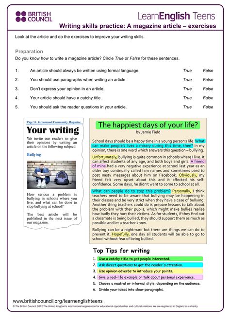 Article Writing for Students - 34+ Examples, Format, How to, PDF, Tips