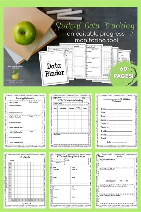 Editable Student Data Tracking - The Curriculum Corner 123