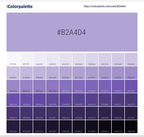 Pantone 15-3817 Tpx Lavender Color | Hex color Code #b2a4d4 information | Hsl | Rgb | Pantone