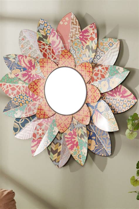 Decorative Floral Mirror | Floral mirror, Wallpaper crafts, Rustic wall mirrors