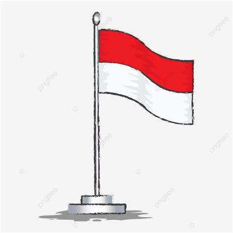 Ilustrasi Vektor Bendera Indonesia, Bendera Indonesia, Simbol ...