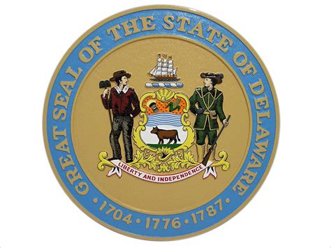 Delaware State Seal Coloring Page