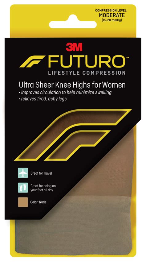 FUTURO Women's Compression Knee Highs, Large, Moderate Compression - Walmart.com