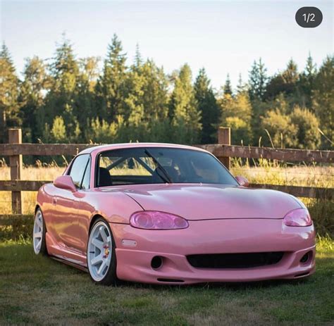 Pink Miata Sports Car