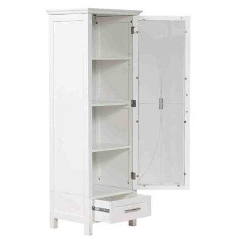 White Linen Cabinet for Bathroom - Home Furniture Design