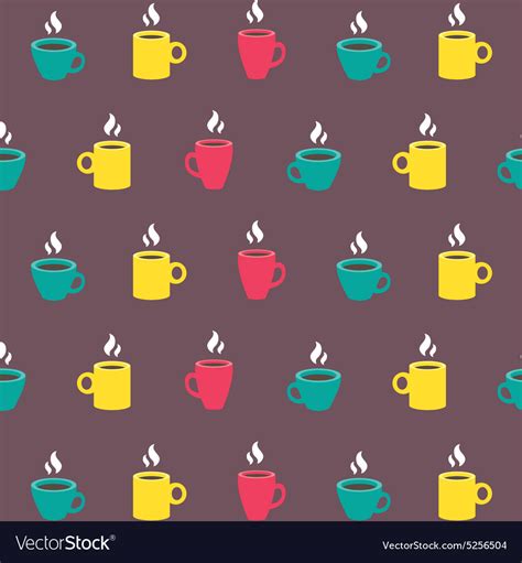 Colorful coffee mug background Royalty Free Vector Image