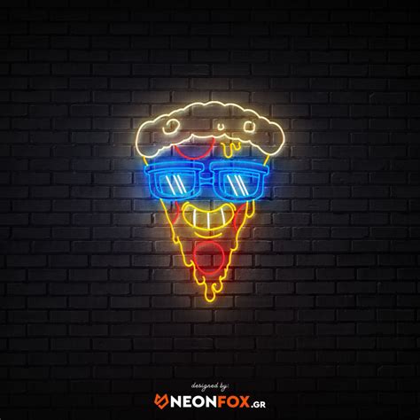 Face pizza - NEON LED Sign