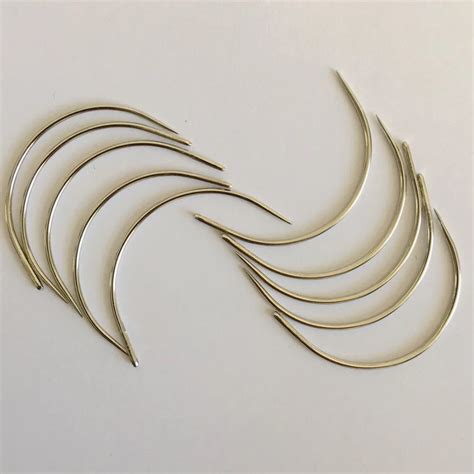 25 Pcs/bag 6.5cm C Shape Curved Wig Needles Hair Weaving Needle-in Hook ...