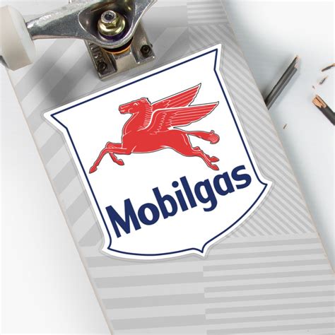 "Mobil Gas - Distressed" Sticker by dtkindling | Redbubble | Distressed, Stickers, Cool stickers