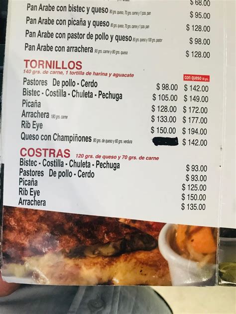 Menu at La Cueva del León restaurant, Naucalpan, México-huixquilucan 180