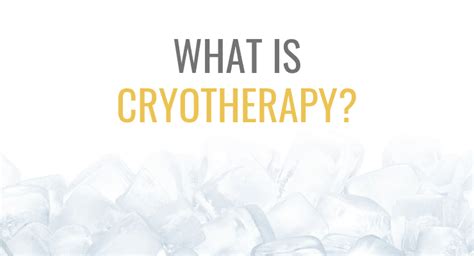 What is Cryotherapy? – Arthritis & Injury Care Centre