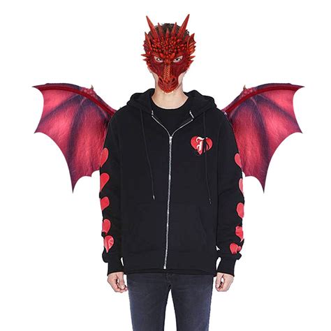 Beyonds Dragon Mask Unisex Adult & Halloween Cosplay Dragon Wing ...