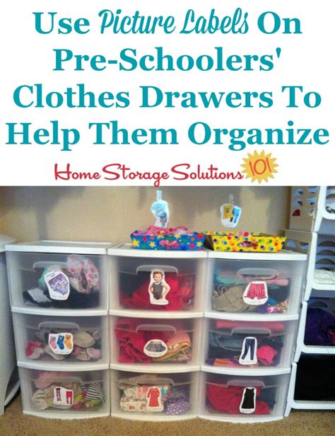 Kids Bedroom & Closet Organization Idea: Use Clothing Drawer Labels