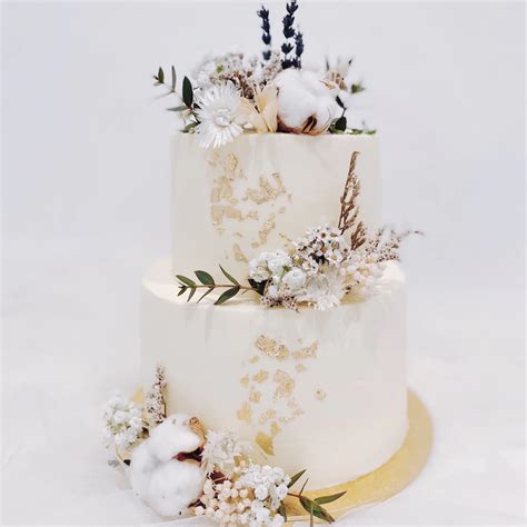 Preserved Rustic Flower Wedding Cake
