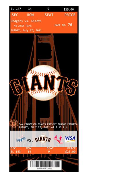 San Francisco Giants Ticket on Behance