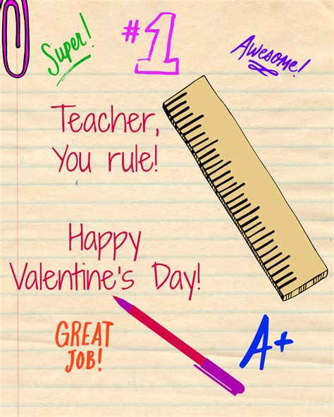 Teacher Valentines Day Card - Family Fun Journal