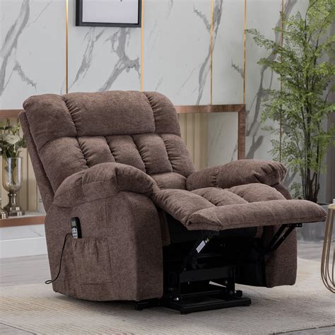 Electric lift recliner with heat therapy and massage, suitable for the elderly, heavy recliner ...