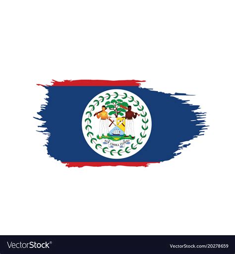 Belize flag Royalty Free Vector Image - VectorStock