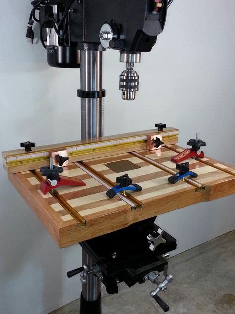 Drill Press Table Plans - Drill Press Tips, Jigs and Fixtures | WoodArchivist.com | Garage shop ...