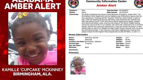 AMBER ALERT: 3-year-old girl kidnapped in Birmingham