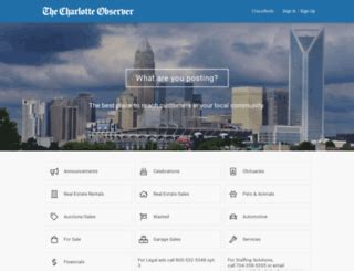 Access charlotteobserver.adperfect.com. Charlotte Observer Classifieds | Place an ad