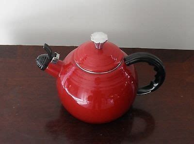 Fiesta Ware Fiestaware Enamelware Red Tea Kettle Teapot Pot Genuine Accessory (01/02/2014) | Tea ...