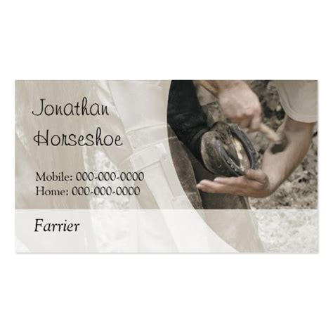 Farrier Business Cards | BizCardStudio