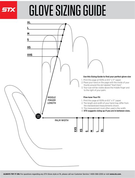 Glove Fitting Chart: A Visual Reference of Charts | Chart Master