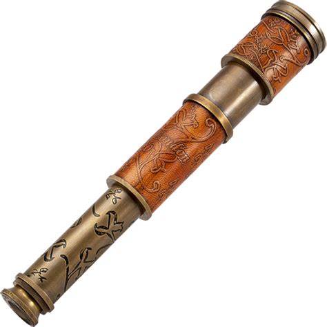 Engraved Brass Telescope - HW-701250 - Medieval Collectibles